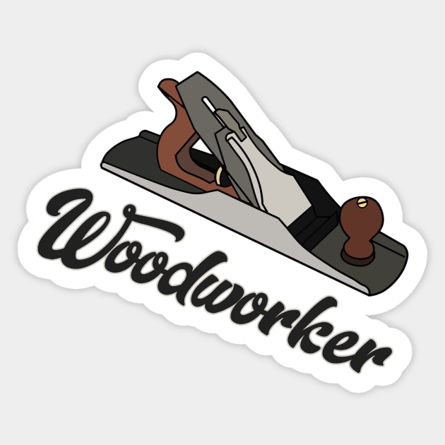 Woodworker Hand Plane Tool 2 Father Son Dad Woodworking Sticker by charlescheshire